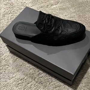 G/FORE Black Embossed skulls and tees Men's Loafers